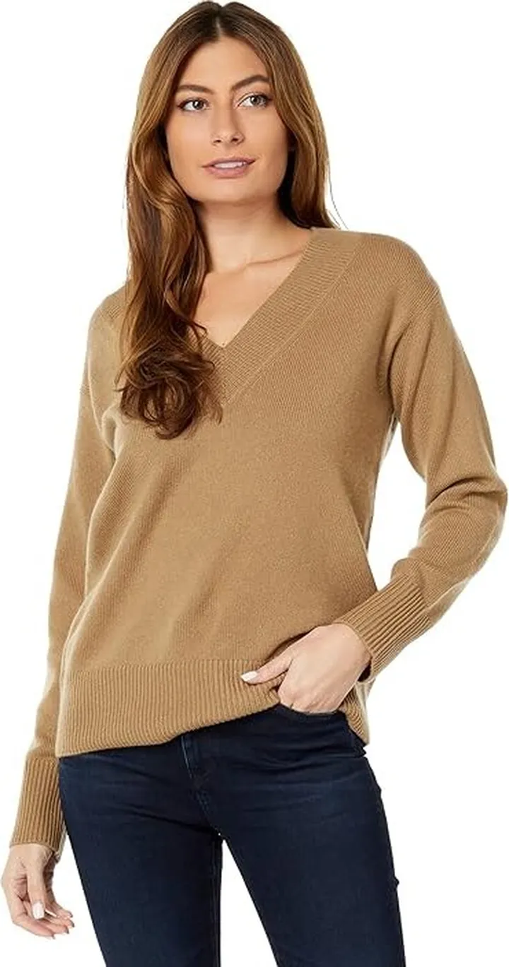 Vince Wide V Tunic (Sand Shell) Women's Clothing