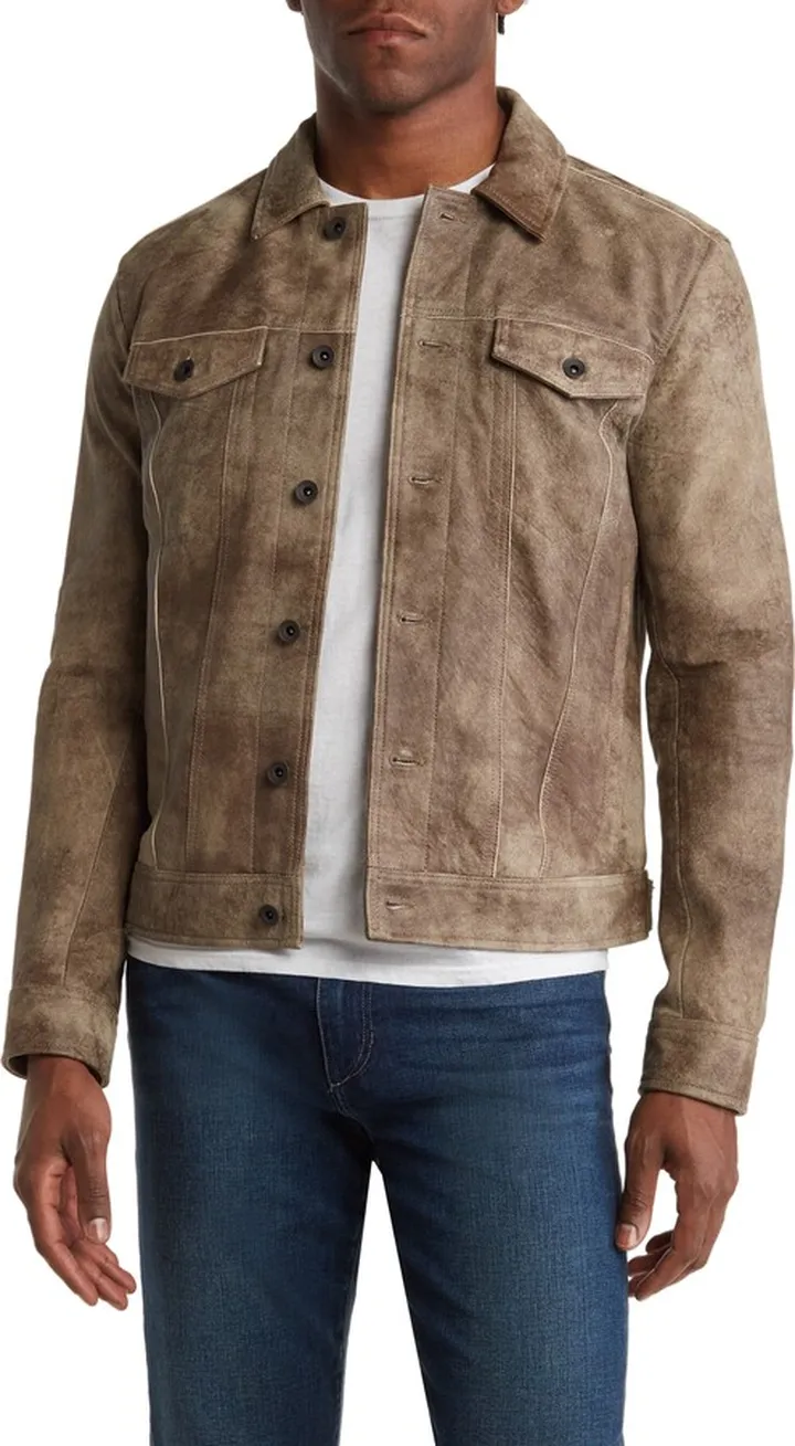 Andrew Leather Trucker Jacket