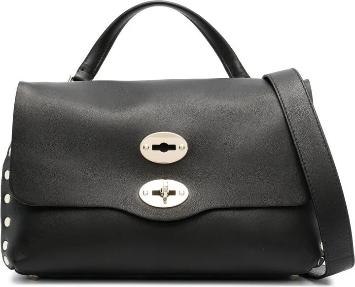 Stud-Detail Leather Tote Bag