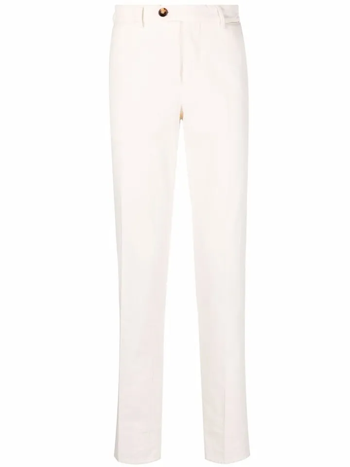 Straight-Leg Cotton Trousers