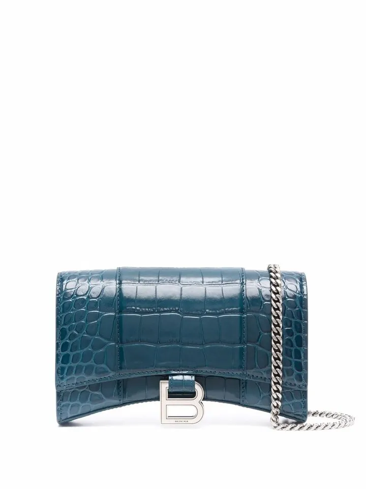Hourglass logo shoulder bag
