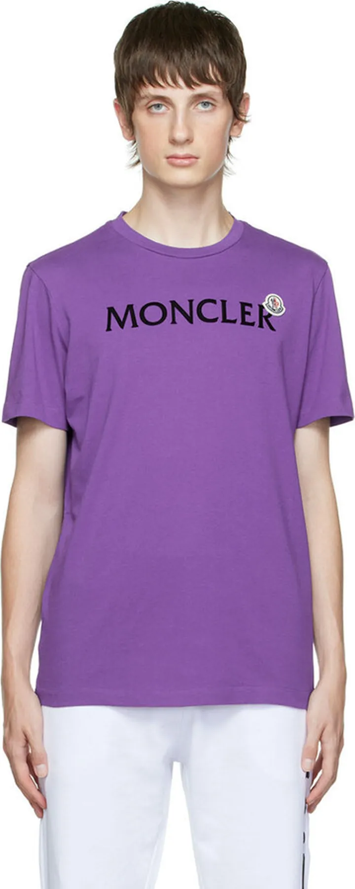 Moncler Purple Flocked T-Shirt