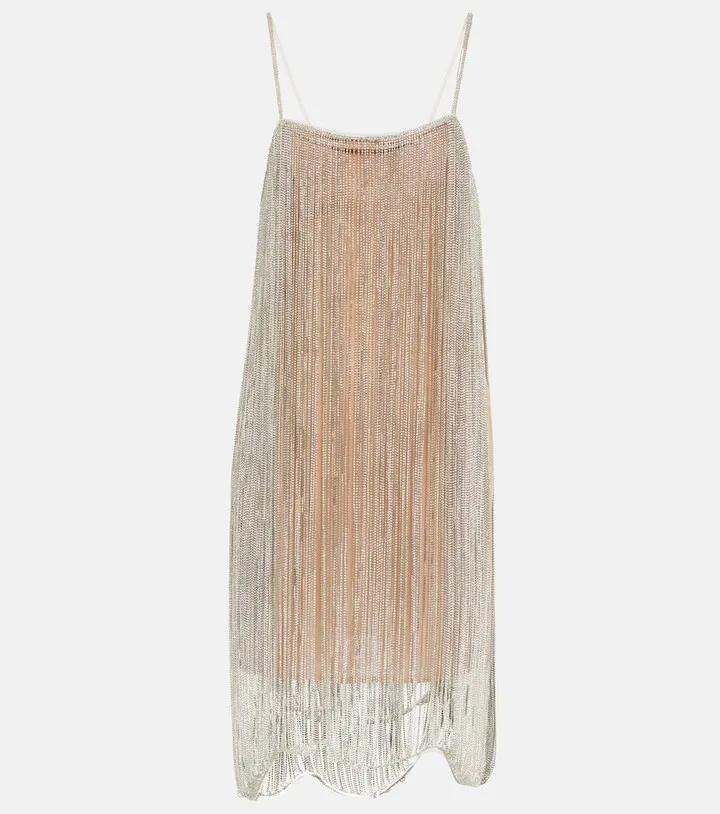 Dana crystal-embellished minidress