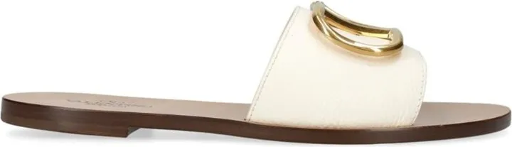 Valentino Garavani Leather Vlogo Slides