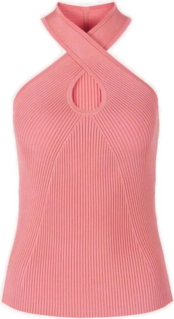 Zimmermann Ribbed Twisted Halter Tank Top
