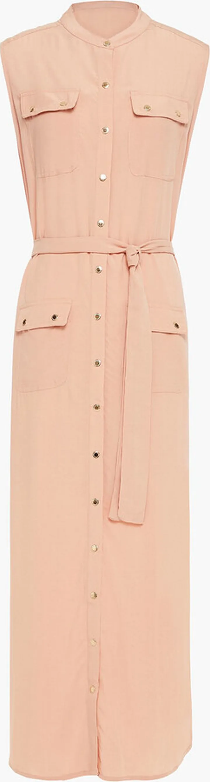 Charlene snap-detailed woven maxi dress