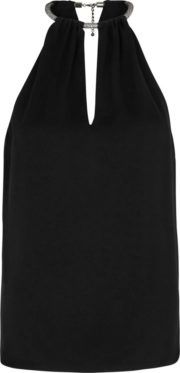 Veronica Beard Kusumi Embellished Halterneck Satin-crepe Top