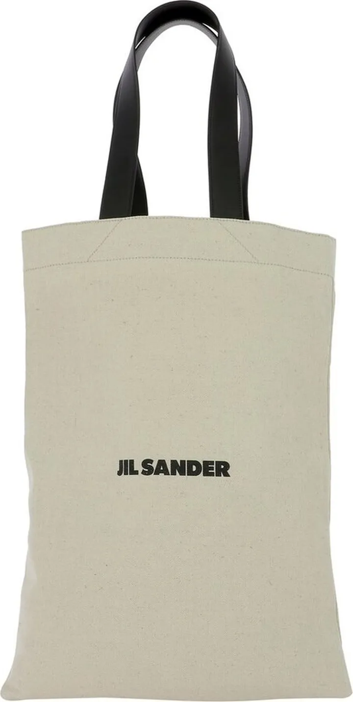 Jil Sander Logo Print Shopper Tote Bag