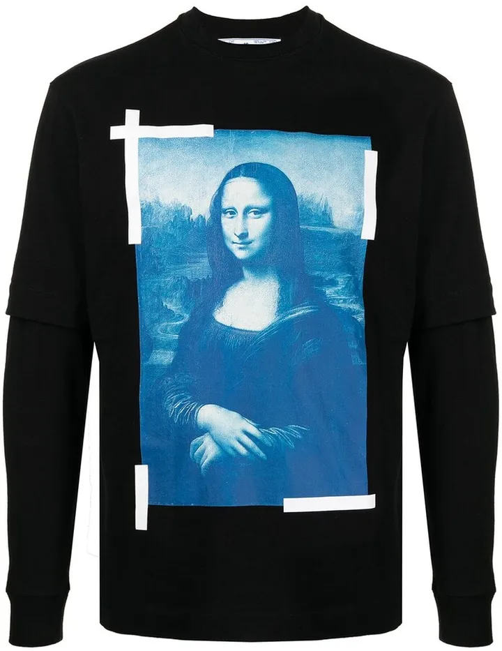 Monalisa print long-sleeve T-shirt
