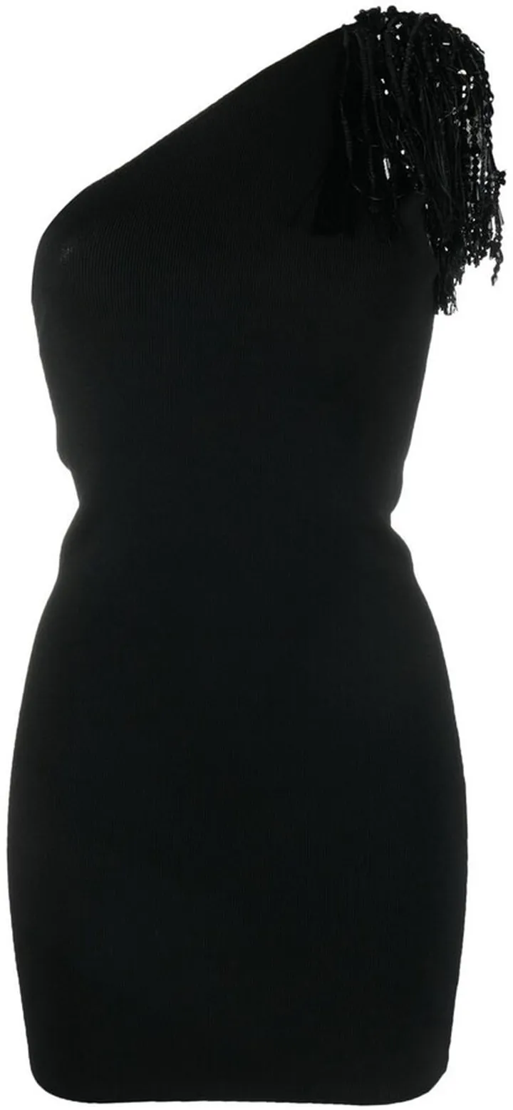 Sequinned-Embellished One-Shoulder Dress