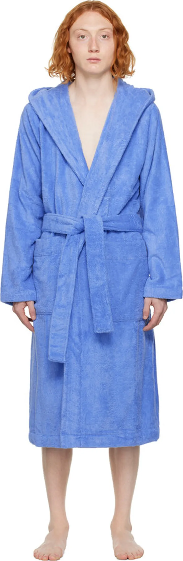 Tekla Blue Oversized Hooded Bathrobe
