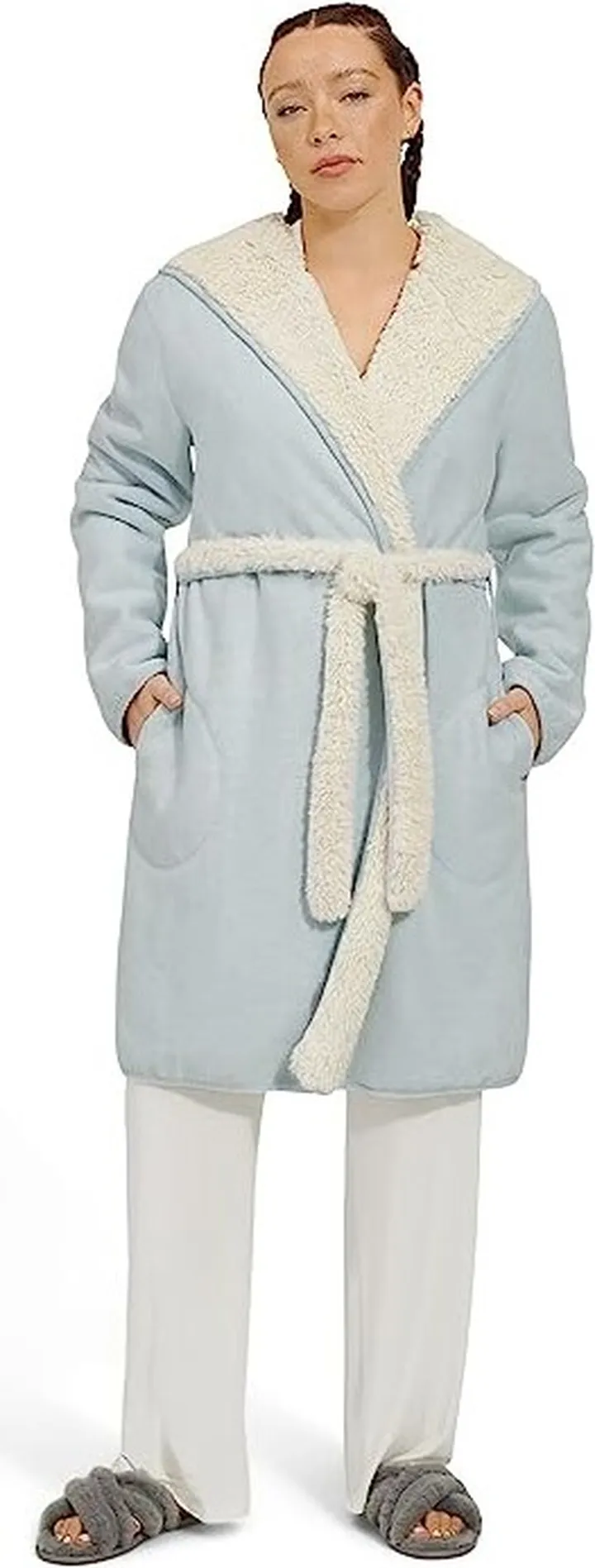 UGG Portola Reversible Robe (Pool Blue Heather) Women's Robe