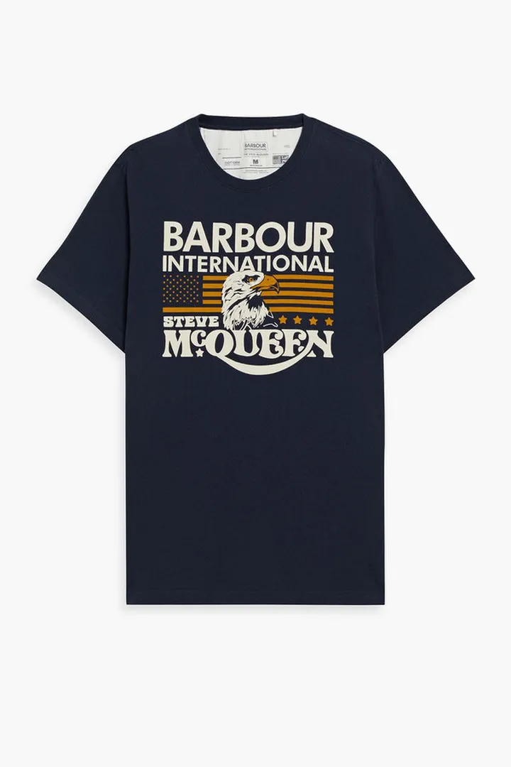 International Eagle printed cotton-jersey T-shirt