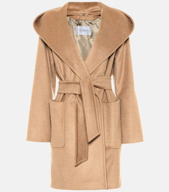 Rialto belted camel hair coat