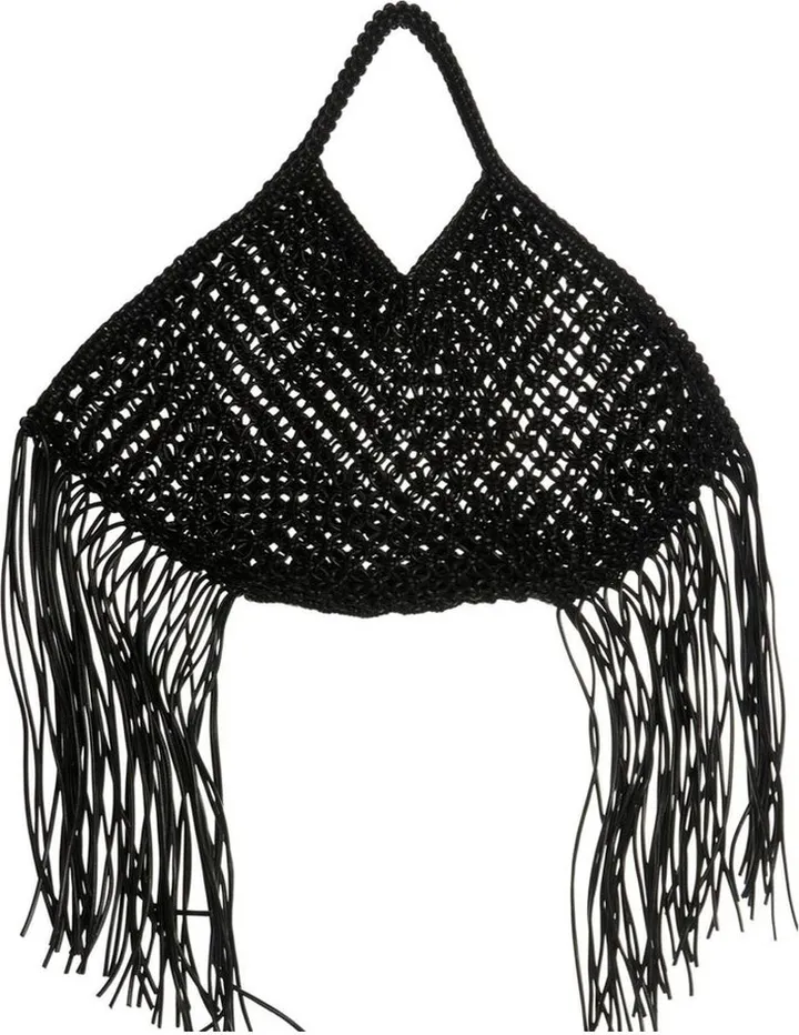 Yuzefi Large Woven Fringed Tote Bag
