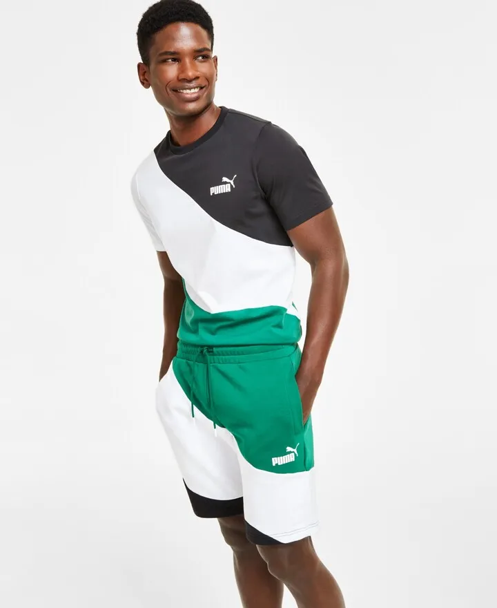 Puma Men's Power Colorblocked Drawstring 9" Shorts