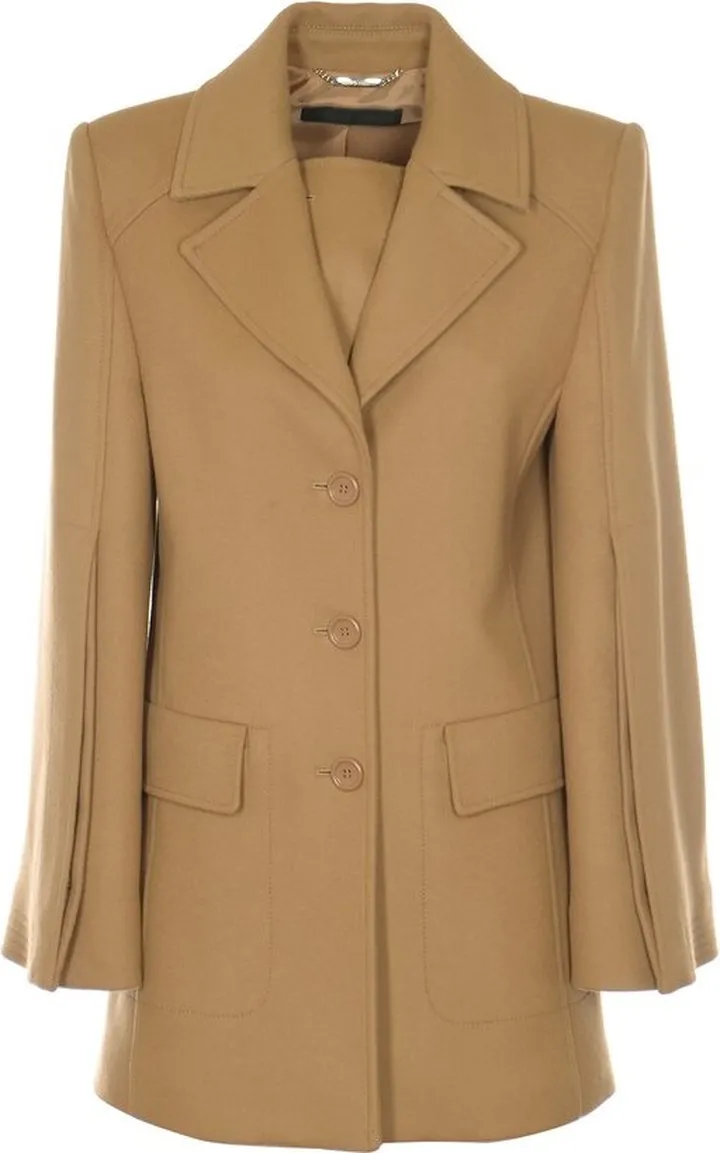 Alberta Ferretti V-Neck Single-Breasted Coat