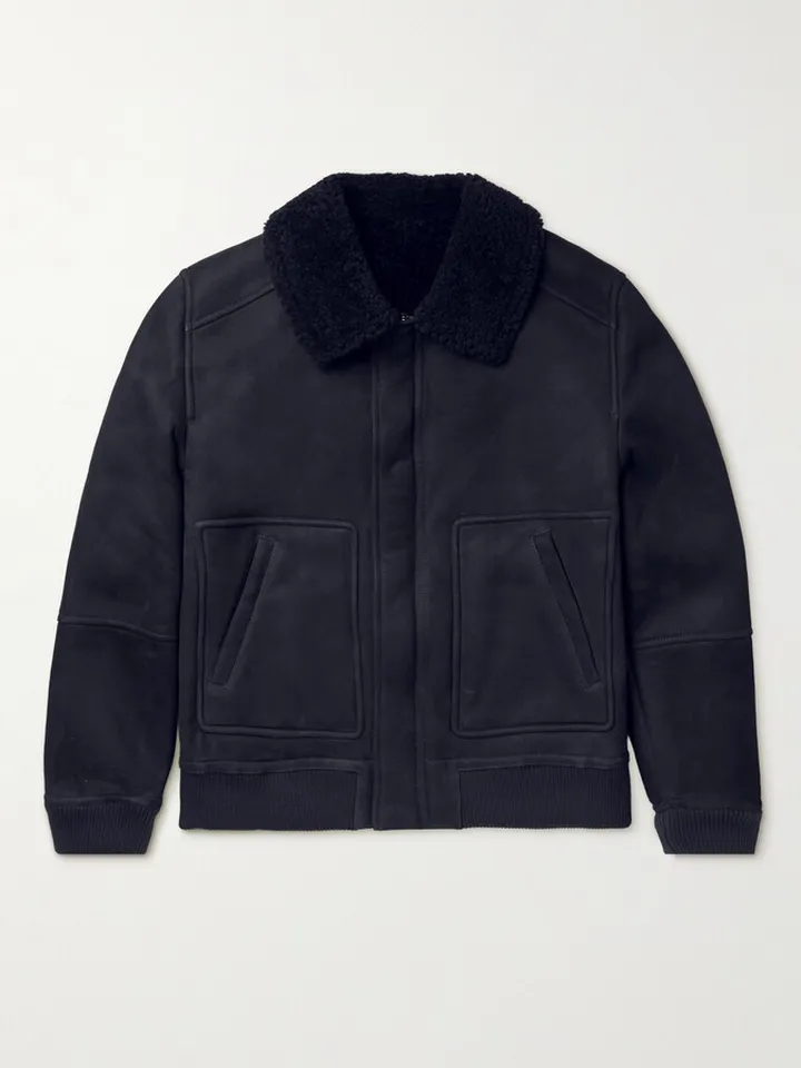 Shearling-Lined Suede Jacket