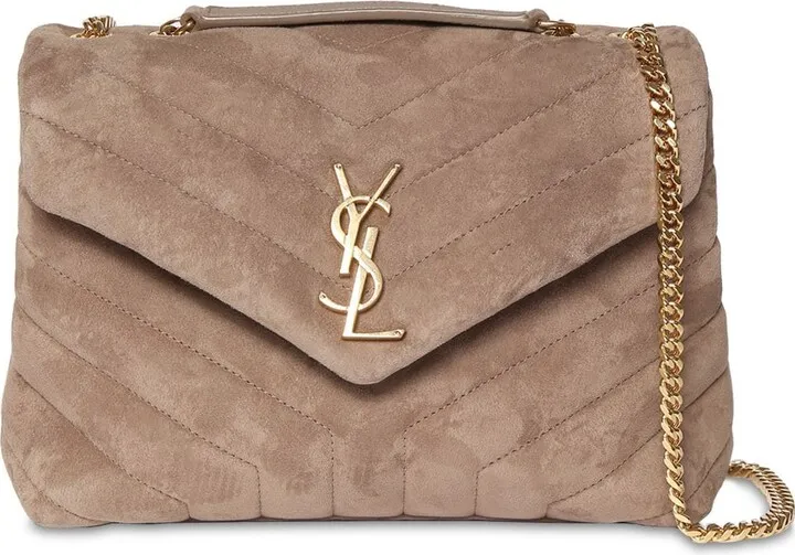 Small Loulou suede shoulder bag