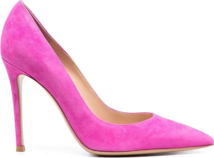 Pointed Suede Pumps