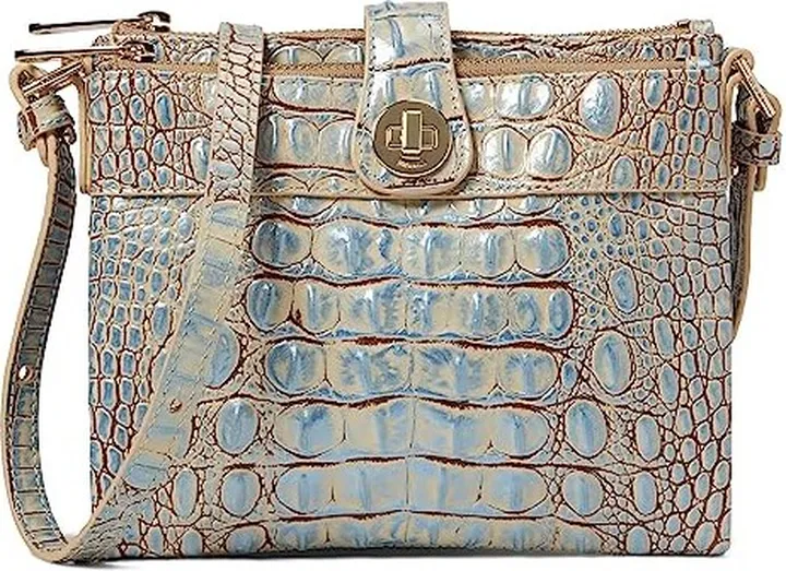 Brahmin Melbourne Mina Crossbody (Blue Haze) Cross Body Handbags