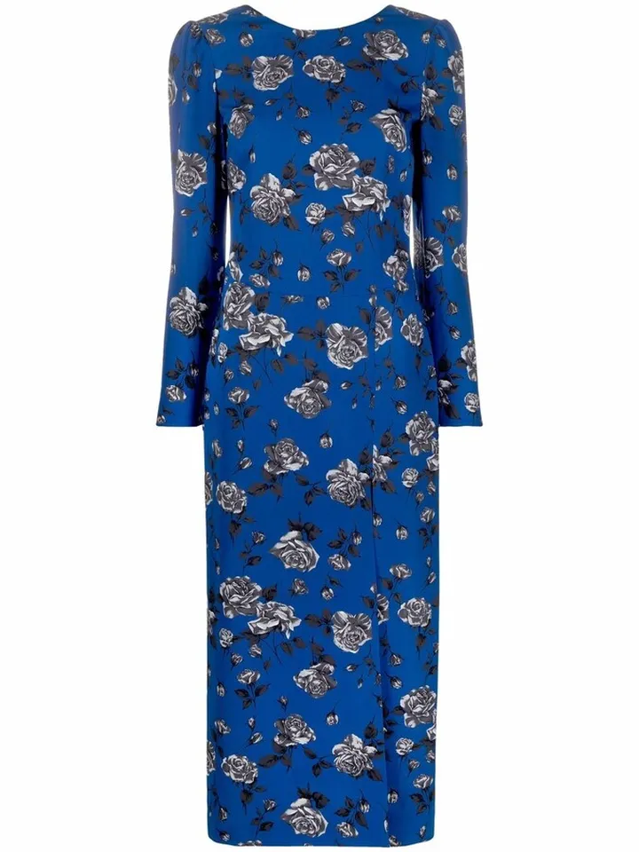 Floral-Print Midi Dress