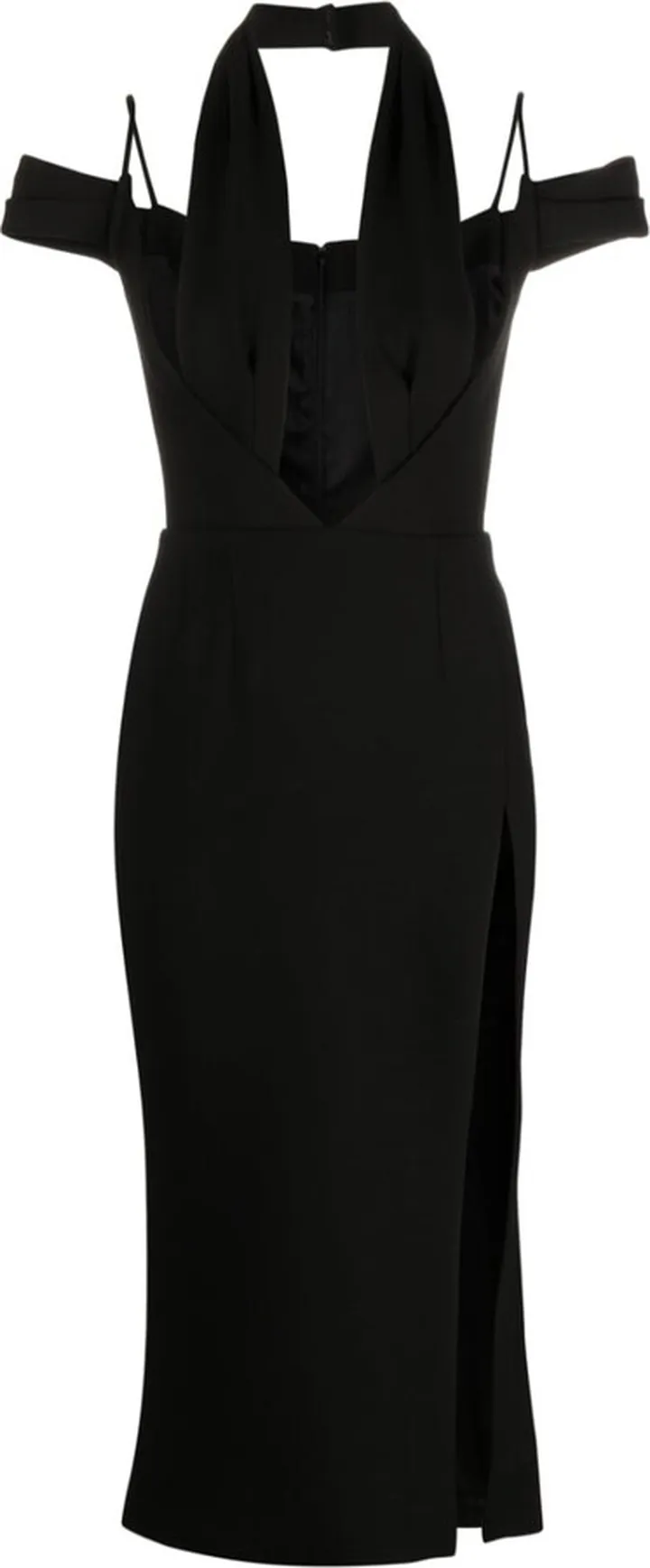 Cut-Out Off-Shoulder Midi Dress