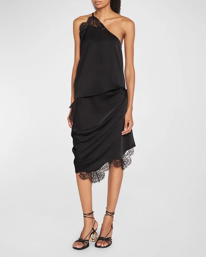 One-Shoulder Lace Camisole
