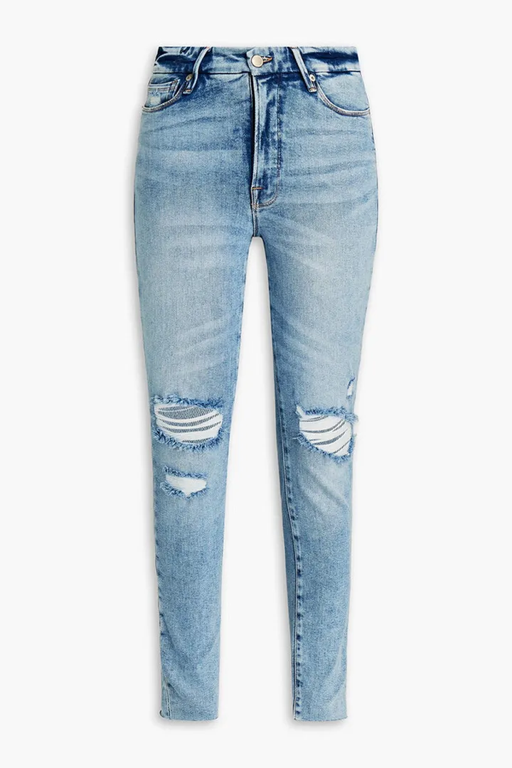 Good Legs distressed mid-rise skinny jeans