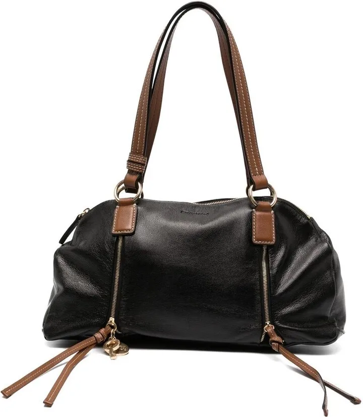 Indra leather shoulder bag