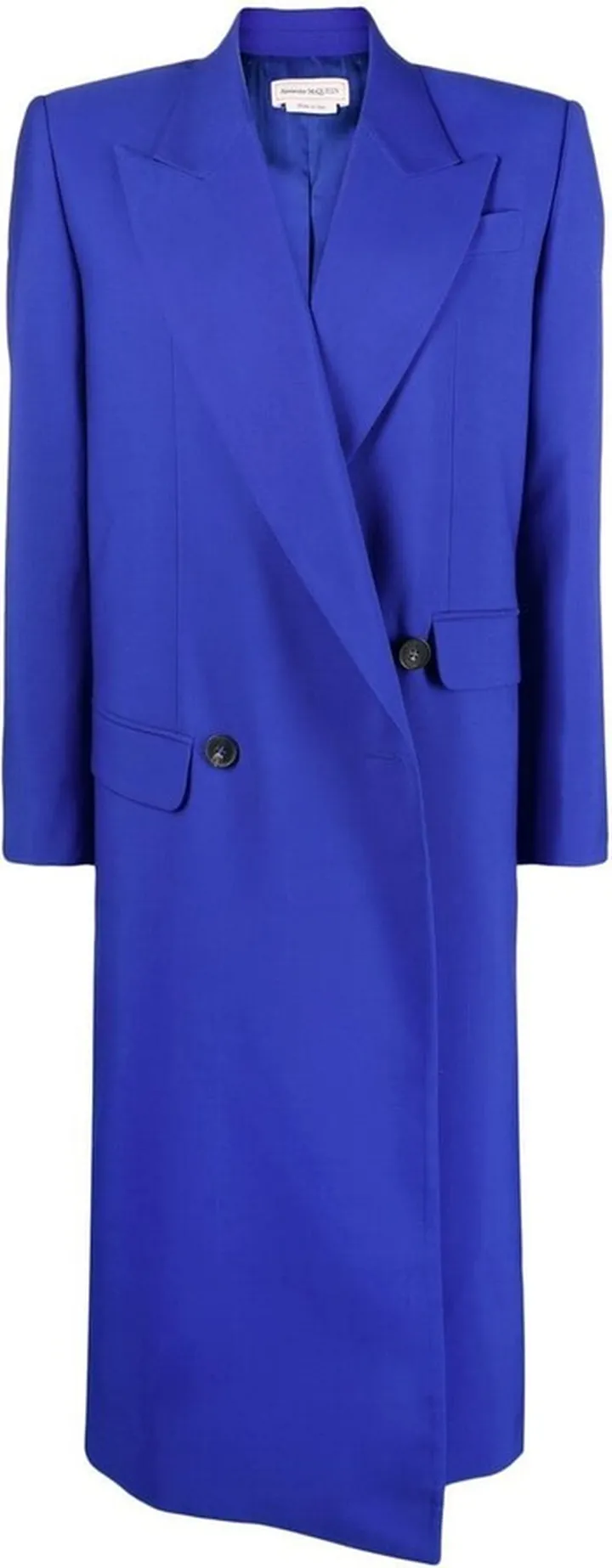 Double-Breasted Asymmetric Wool Coat