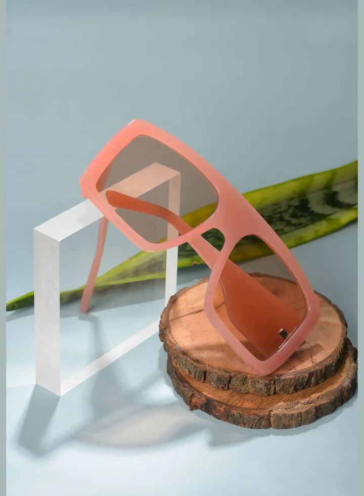 Women Orange Lens Orange Oversized Sunglasses