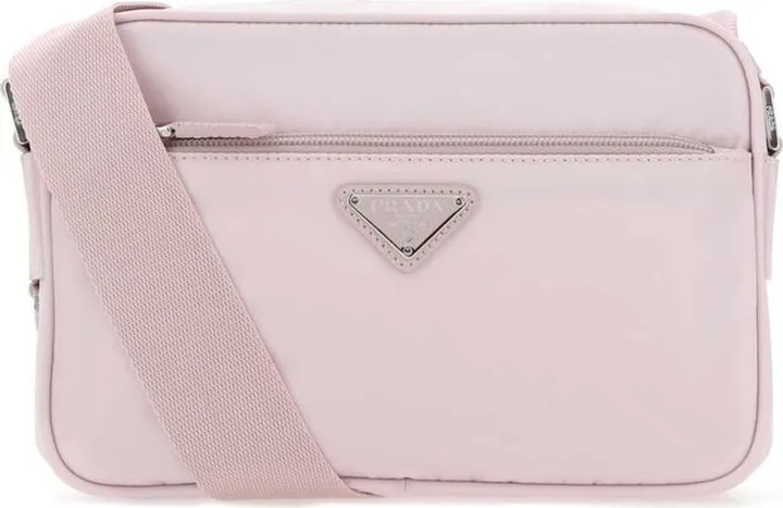 Prada Logo Plaque Zipped Shoulder Bag