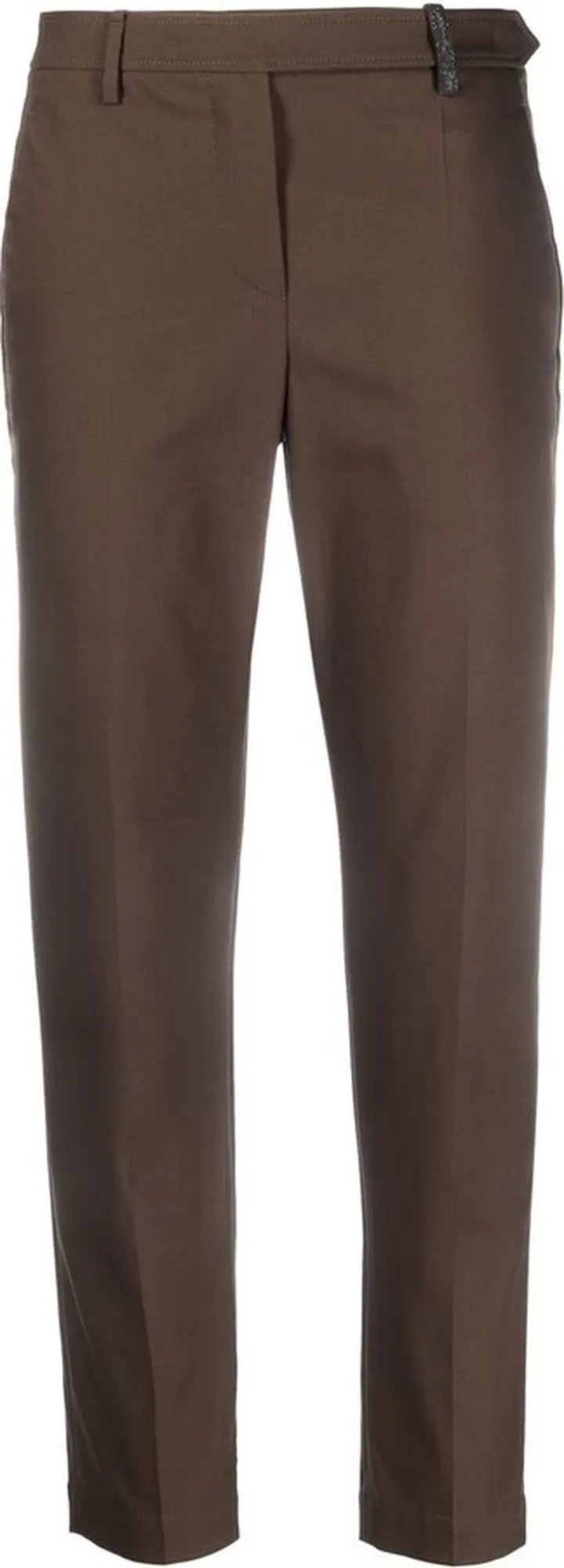 Tapered-Leg Cropped Trousers