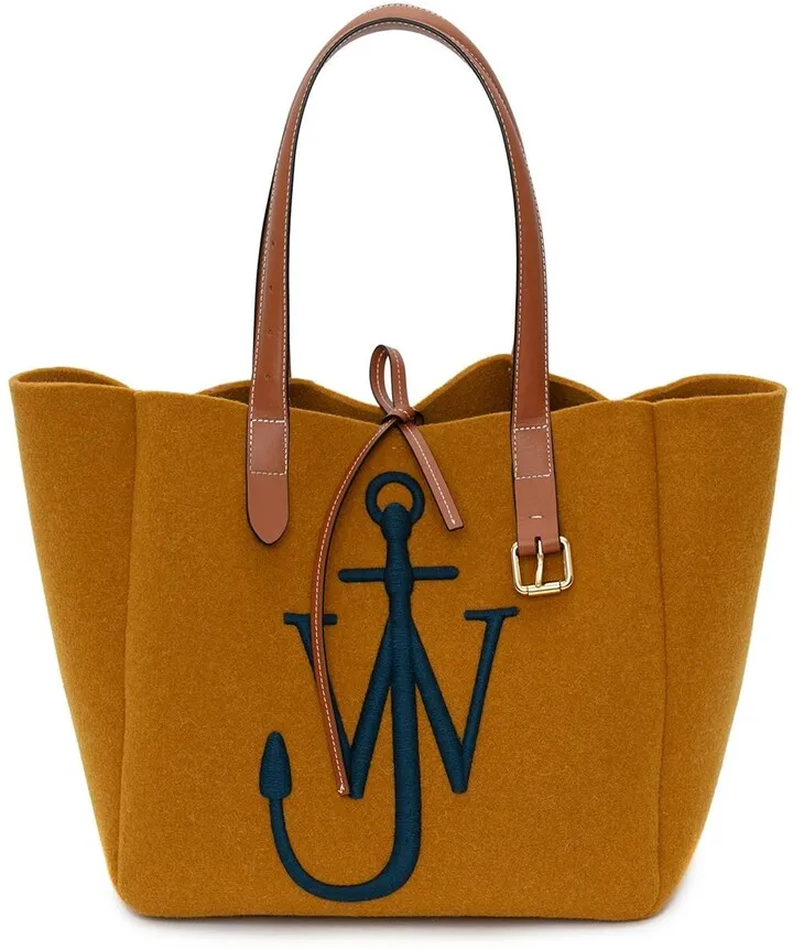 logo-embroidered Belt tote