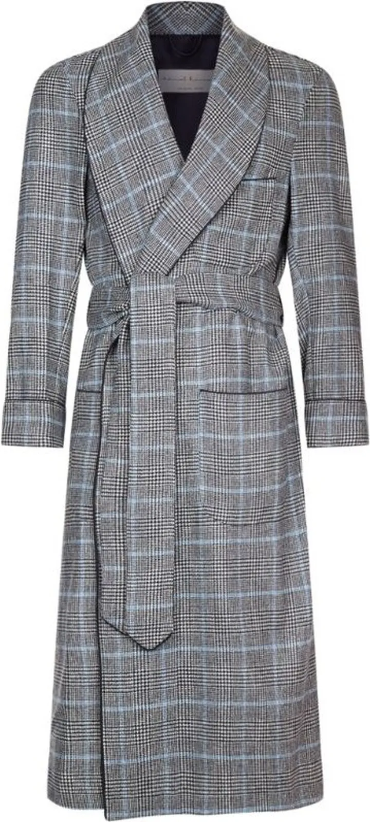 Daniel Hanson Check Print Wool Robe