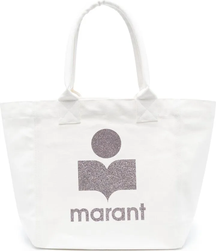 Logo-Print Glitter Tote Bag