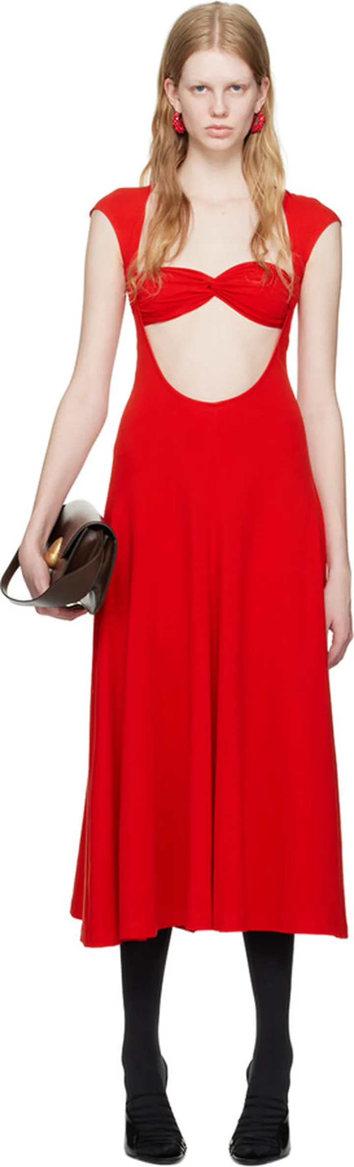 Beaufille Red Baes Midi Dress