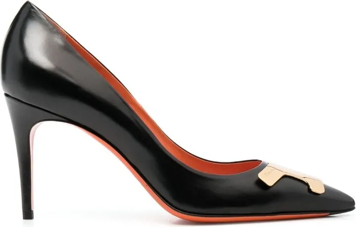 Logo-Detail 100mm Leather Pumps