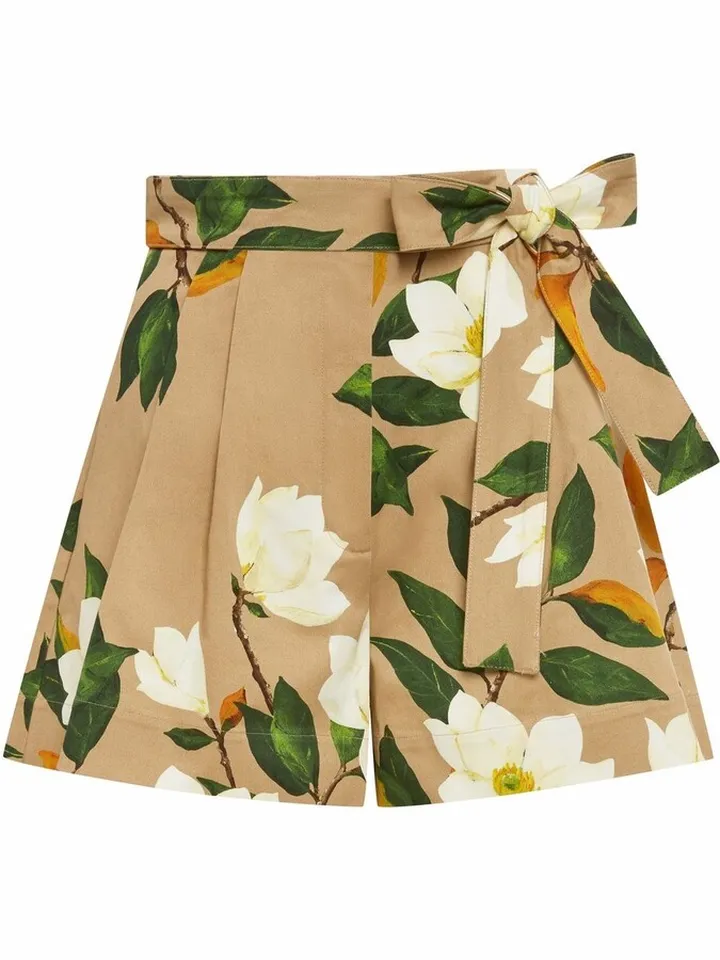 Floral-Print Wide-Leg Shorts