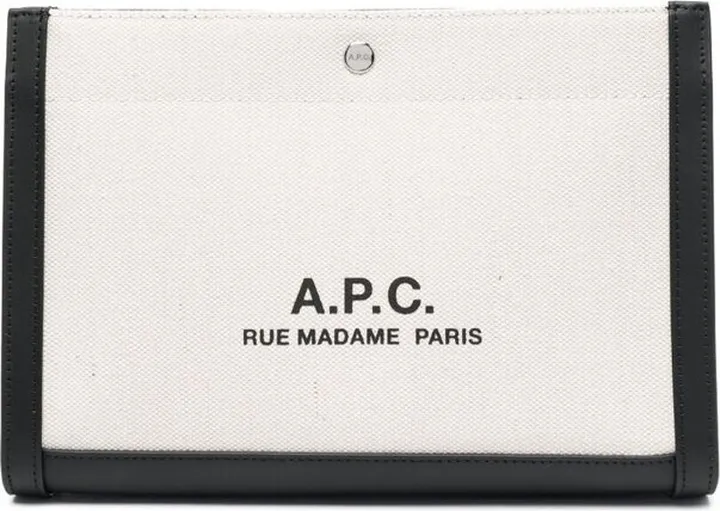 A.P.C. Logo Printed Clutch Bag