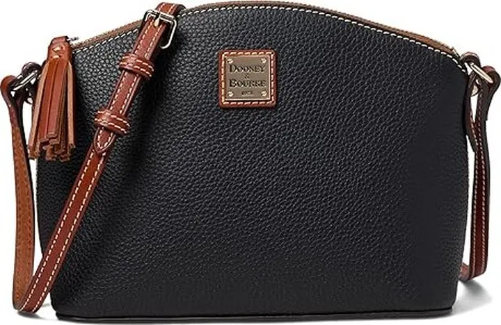 Dooney & Bourke Pebble Robin Crossbody (Black) Handbags