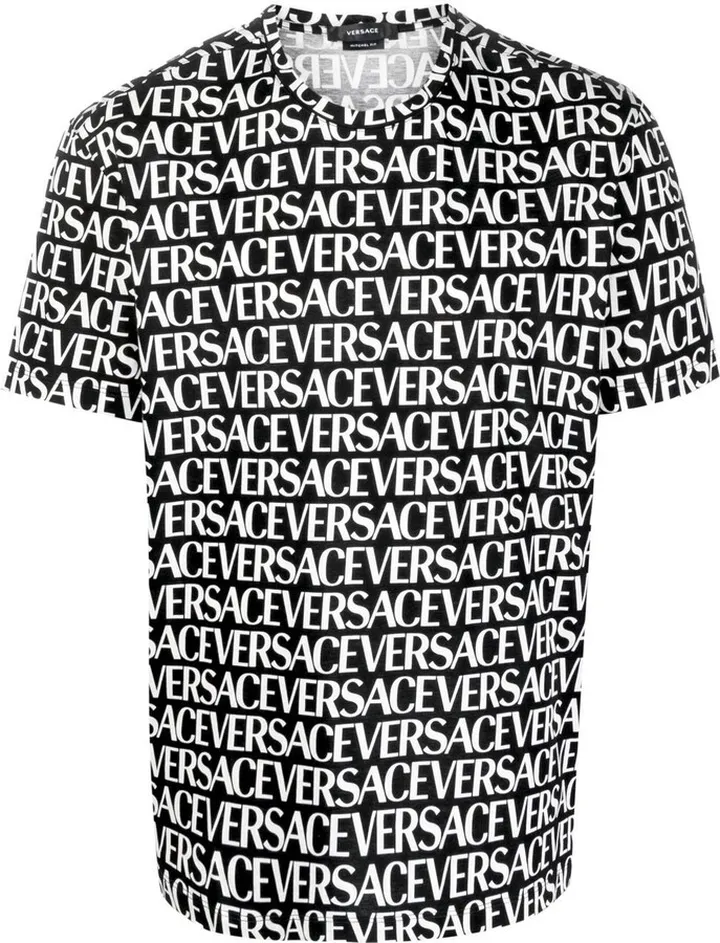Black Logo Print Cotton T-Shirt