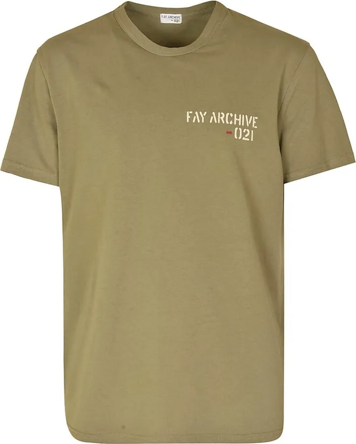 Fay Logo Printed Crewneck T-Shirt