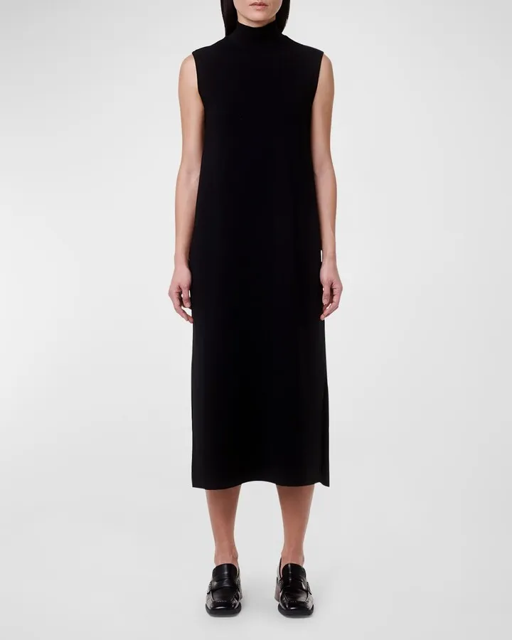 Luxe Seamed Organic Cotton Midi Dress