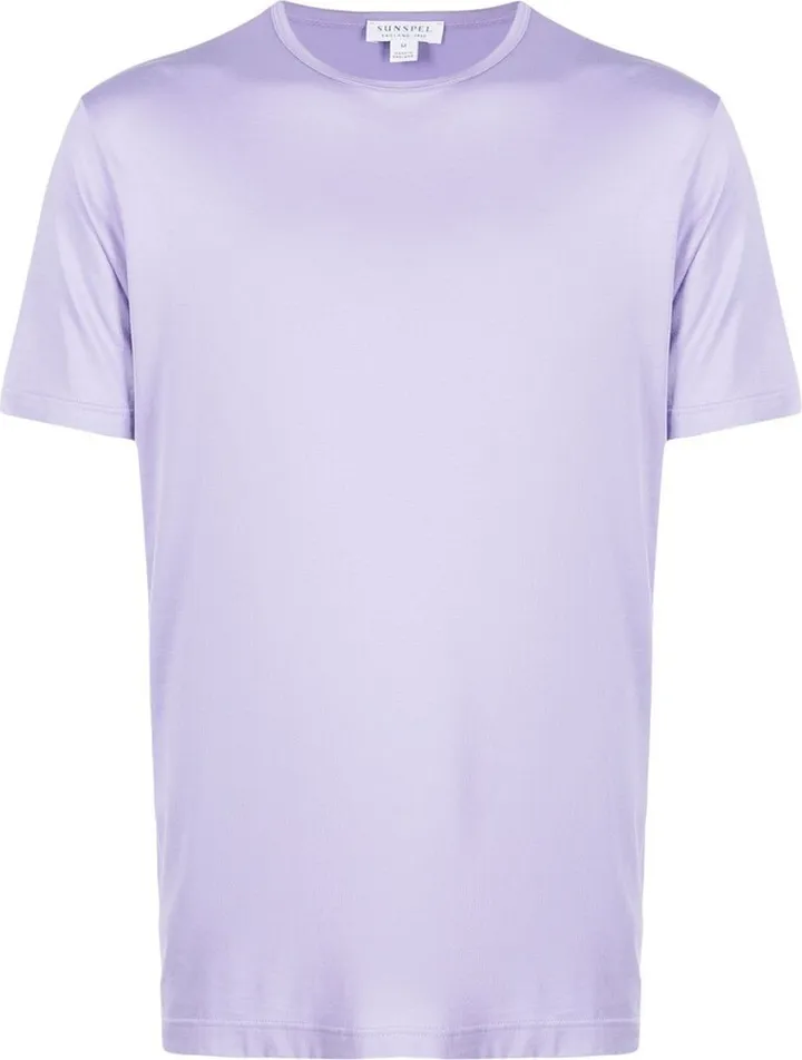 Purple Crew Neck Cotton T-Shirt