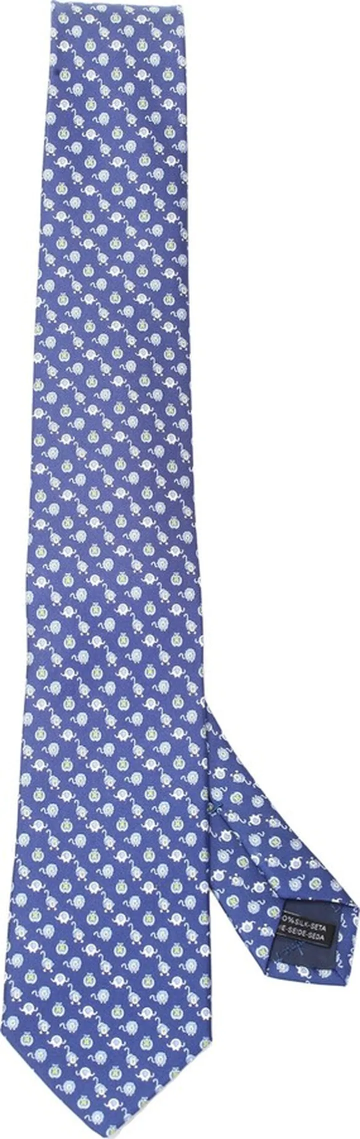 Salvatore Savana print silk tie