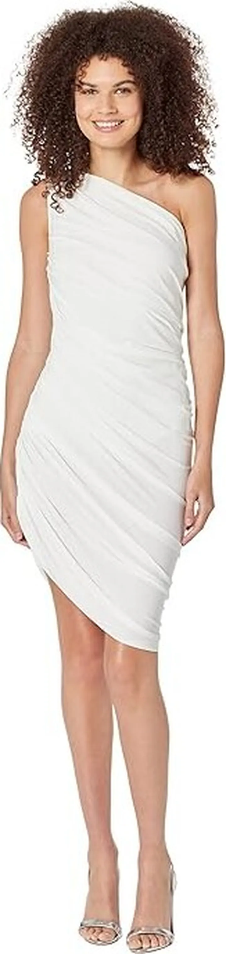 Norma Kamali Diana Mini Dress (Snow White) Women's Clothing