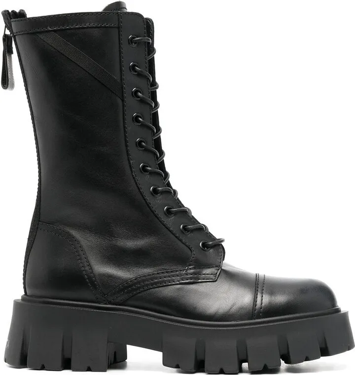 Gaucho platform lace-up boots
