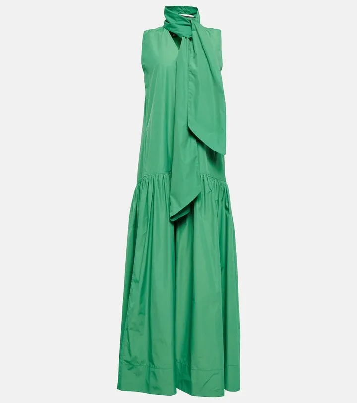 Cotton-blend maxi dress